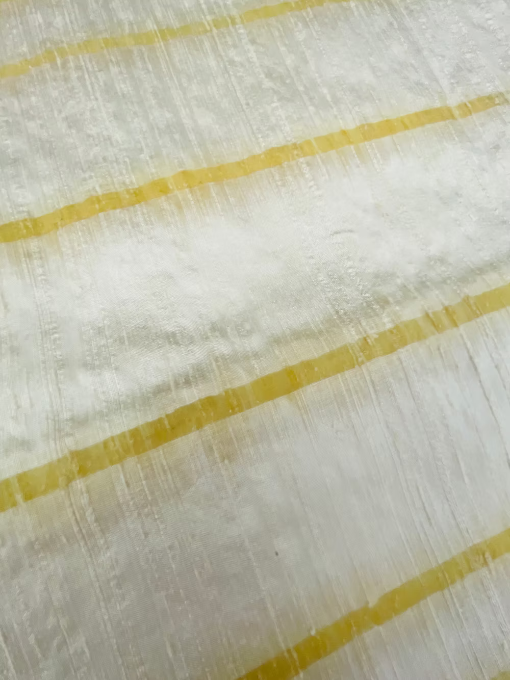 Gold Florentine Stripe on Cream Silk Dupioni