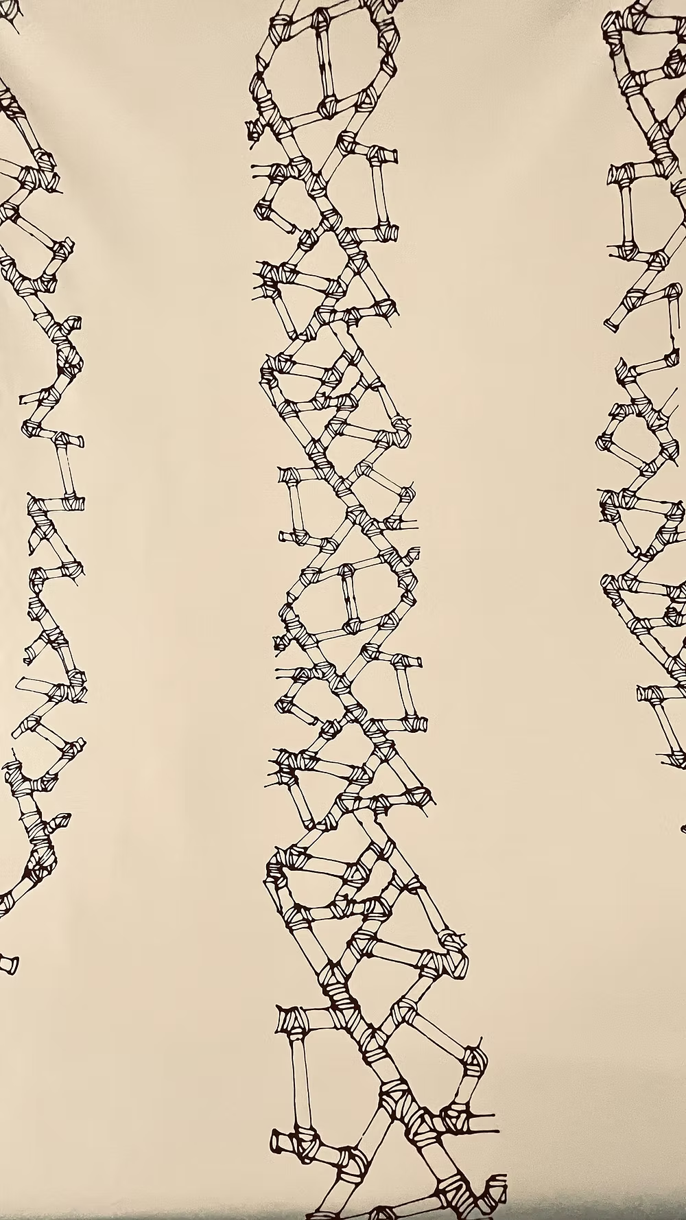 Espresso Bamboo Shoots on Taupe Sunbrella