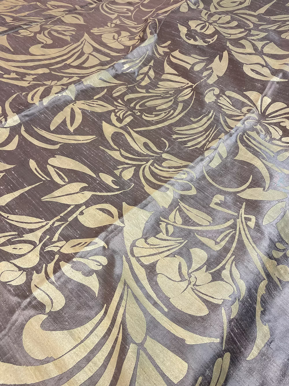 Gold Deca on Bronze Silk Dupioni