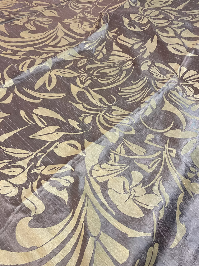 Gold Deca on Bronze Silk Dupioni