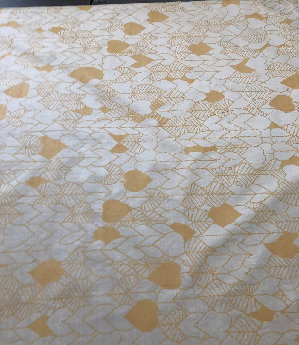 Gold Forest Preserve on Cream Silk Dupioni