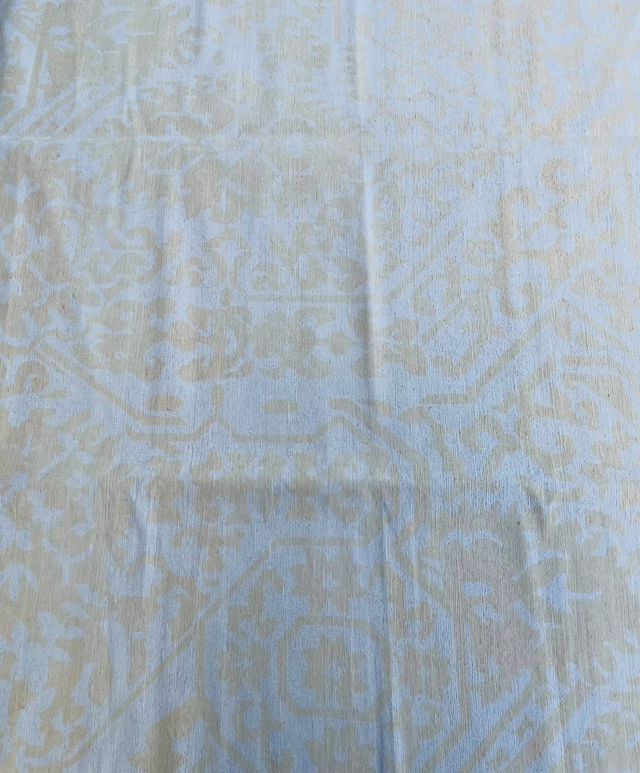 Dark Cream HALI on Cream Tussah Silk