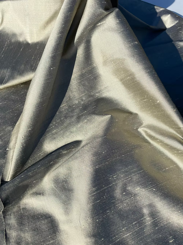 Olive Silk Dupioni