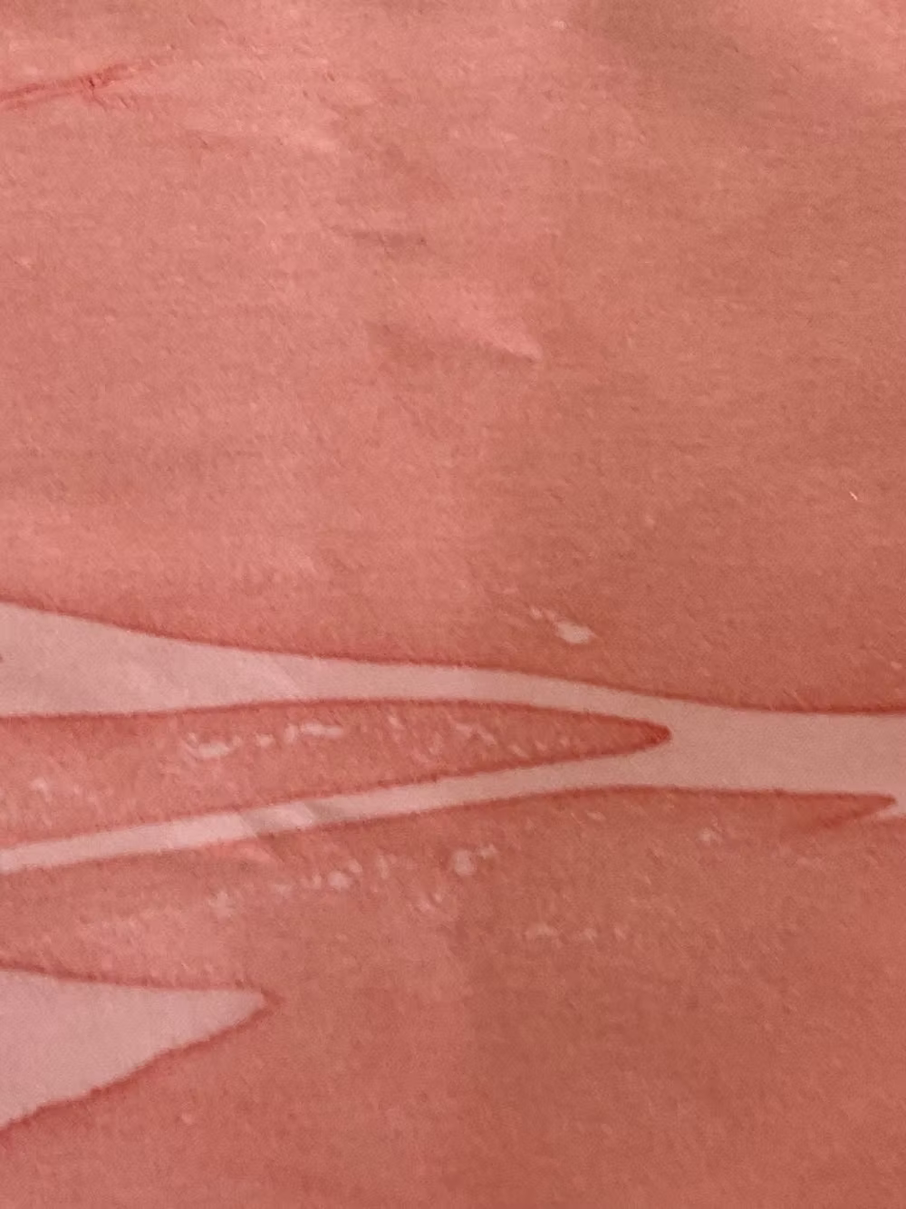 Coral Hand-Marbleized Cotton Sateen