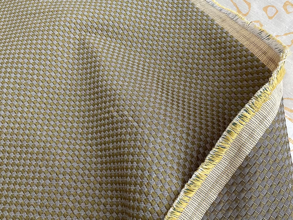 Olive & Taupe Marrakesh Squares in Woven Poly/Cotton