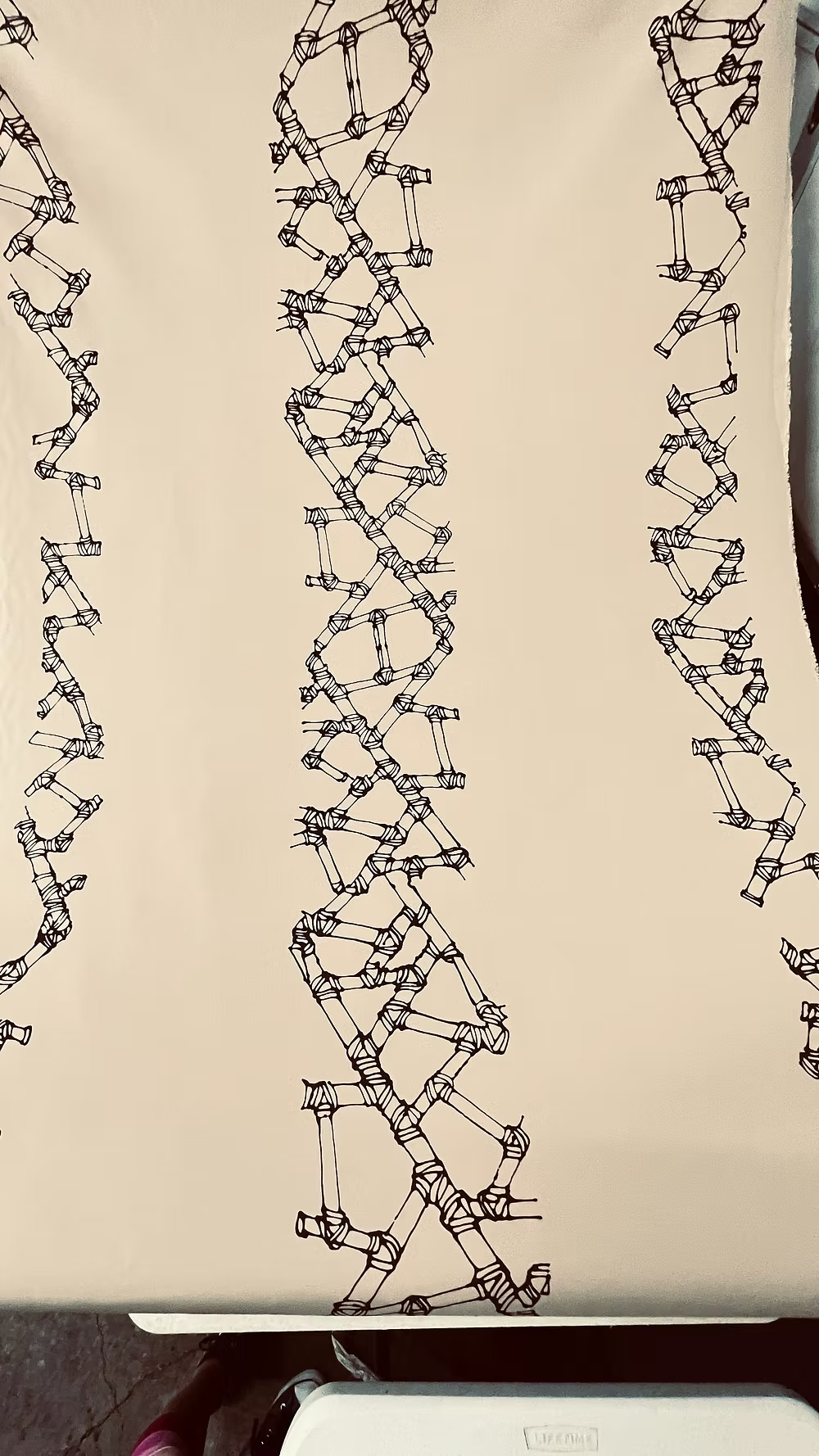 Espresso Bamboo Shoots on Taupe Sunbrella