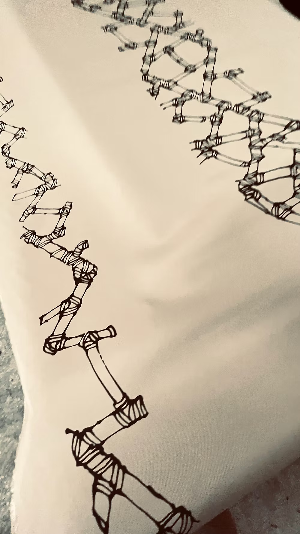 Espresso Bamboo Shoots on Taupe Sunbrella