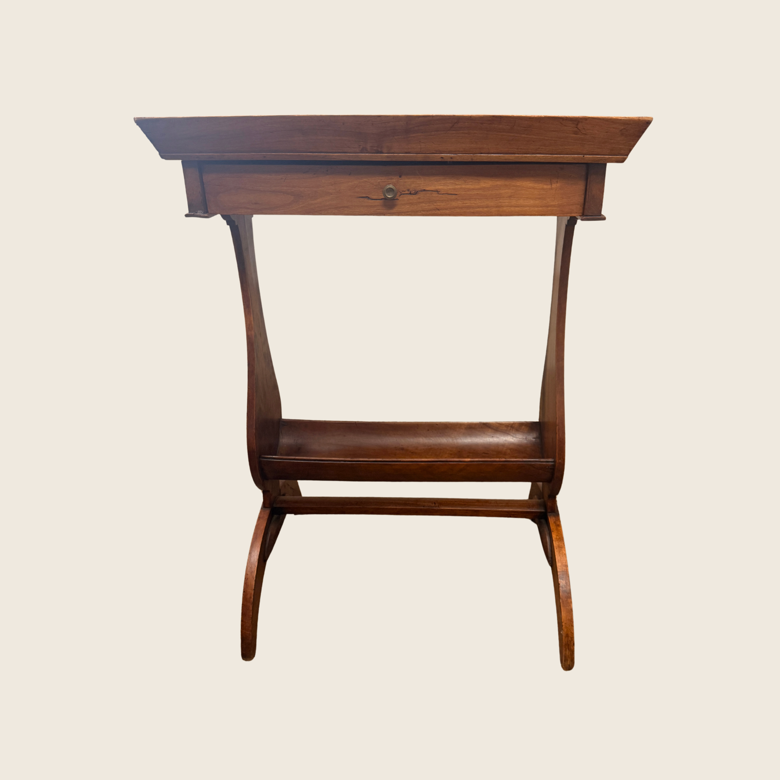 American Fruitwood Sewing Table, Circa 1860 | San Francisco Fall Antiques Show Provenance