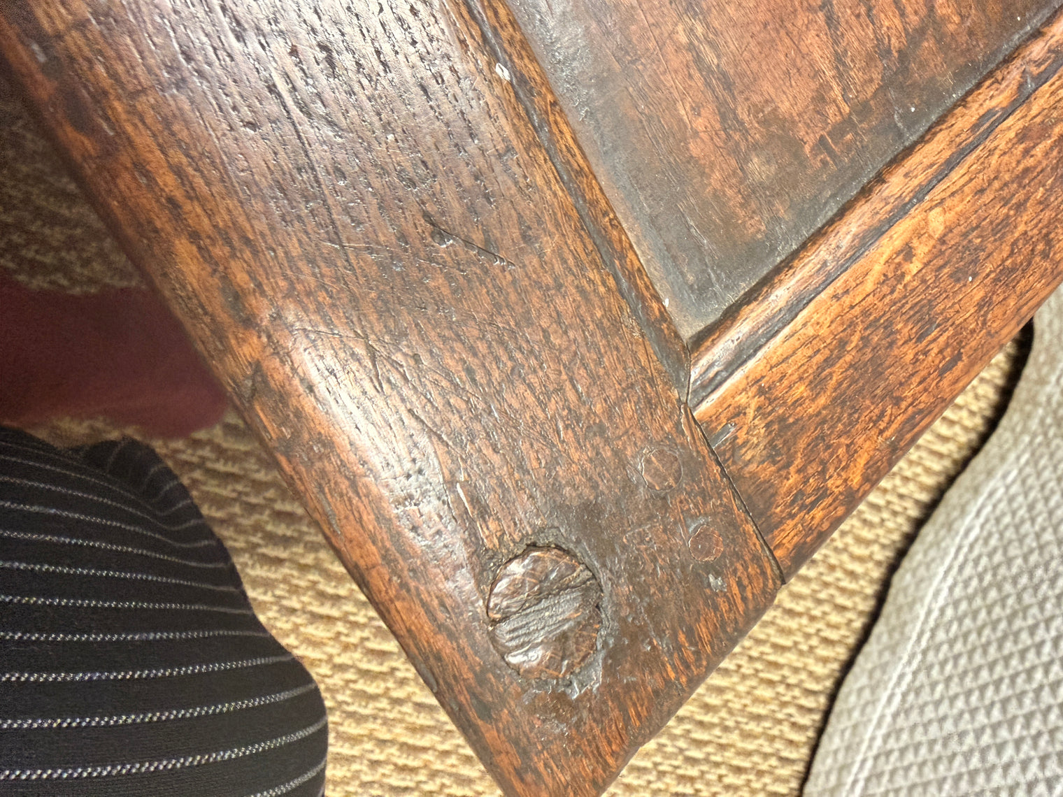 Late 17th Century English Oak High Back Chair, William and Mary Period