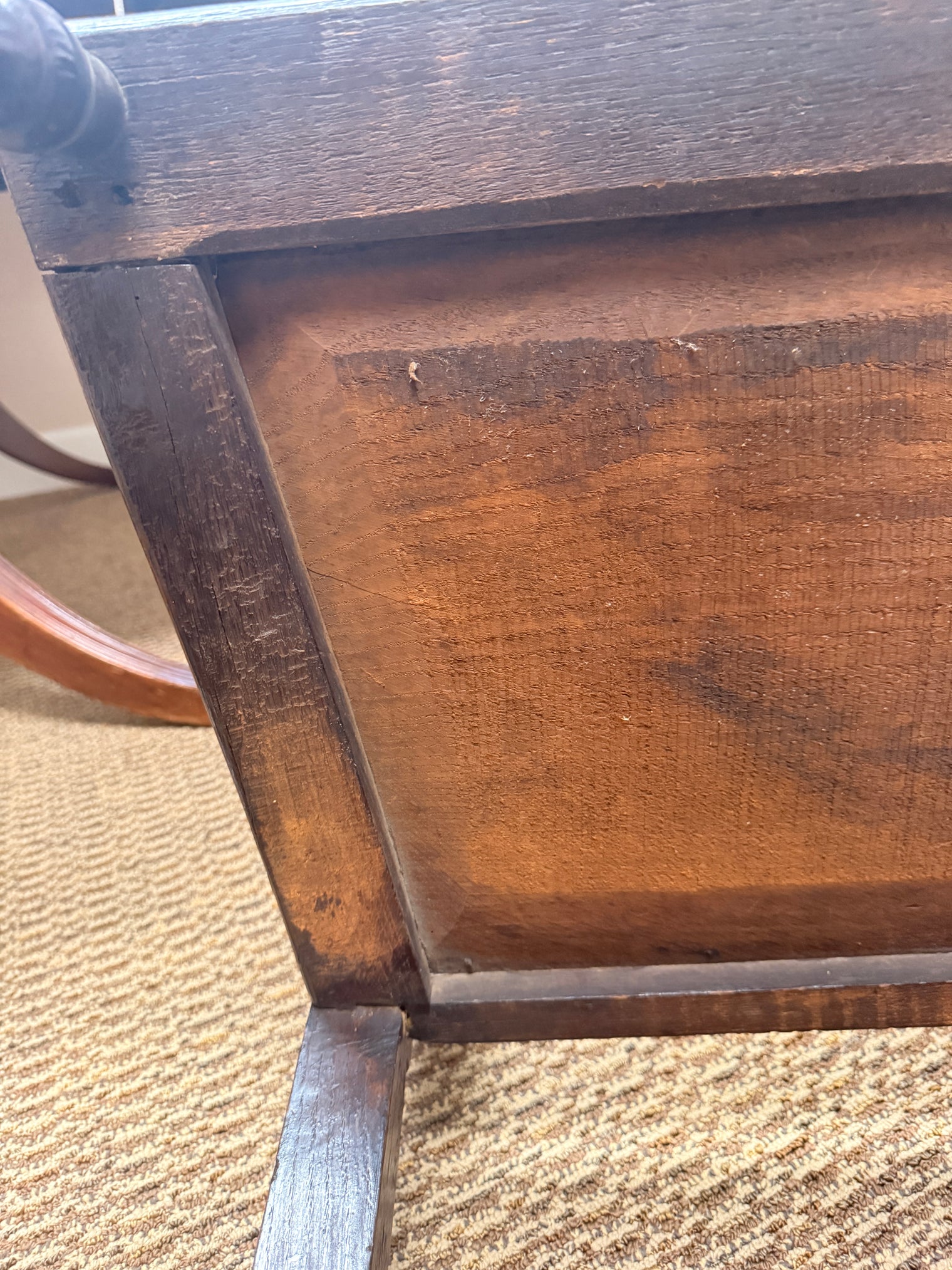 Late 17th Century English Oak High Back Chair, William and Mary Period