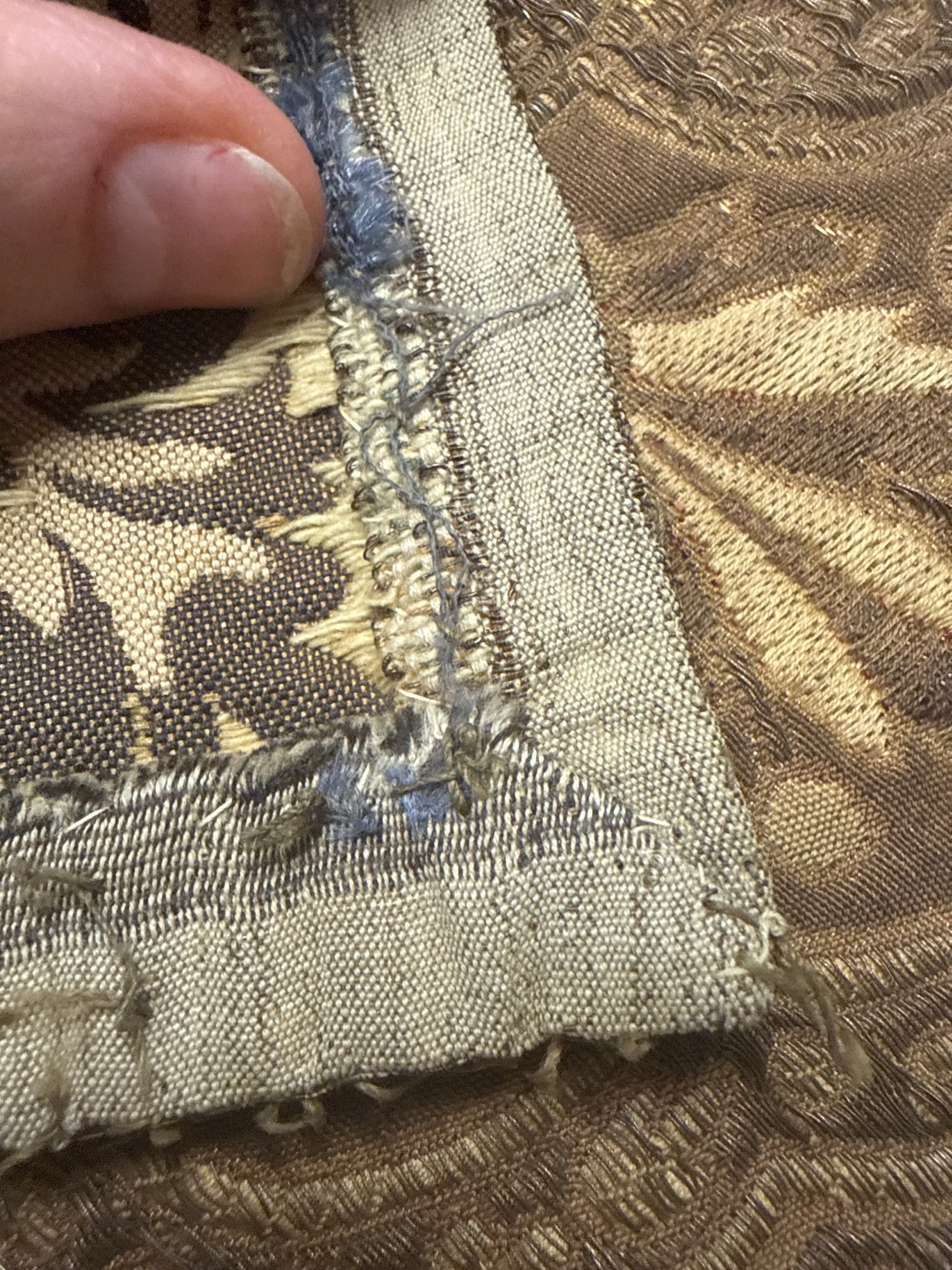 18th Century French Silk and Silver-Gilt Lampas Fire Screen Panel Lyon, Circa 1760 to 1780