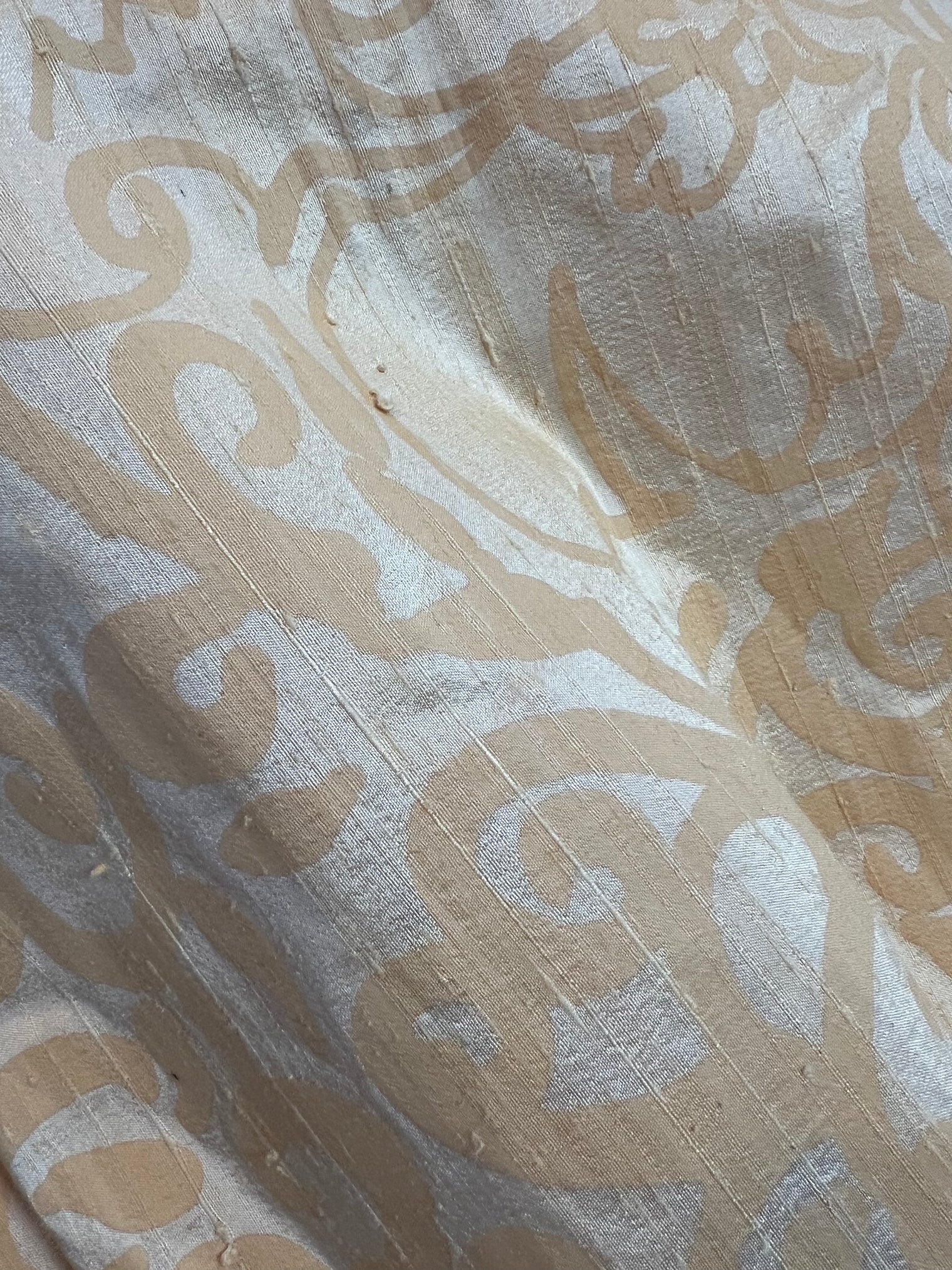 Barbara Beckmann Designs Gold Spring Bouquet on Yellow Silk Dupioni