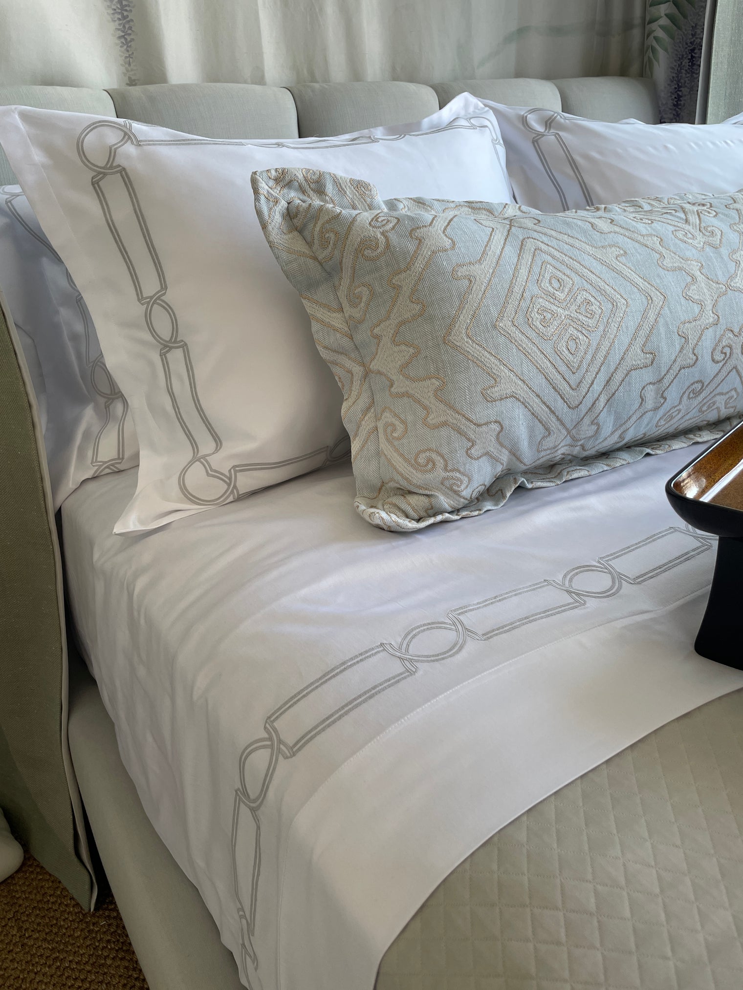 Art Deco Matelassé Bed Cover/Coverlet In Stock
