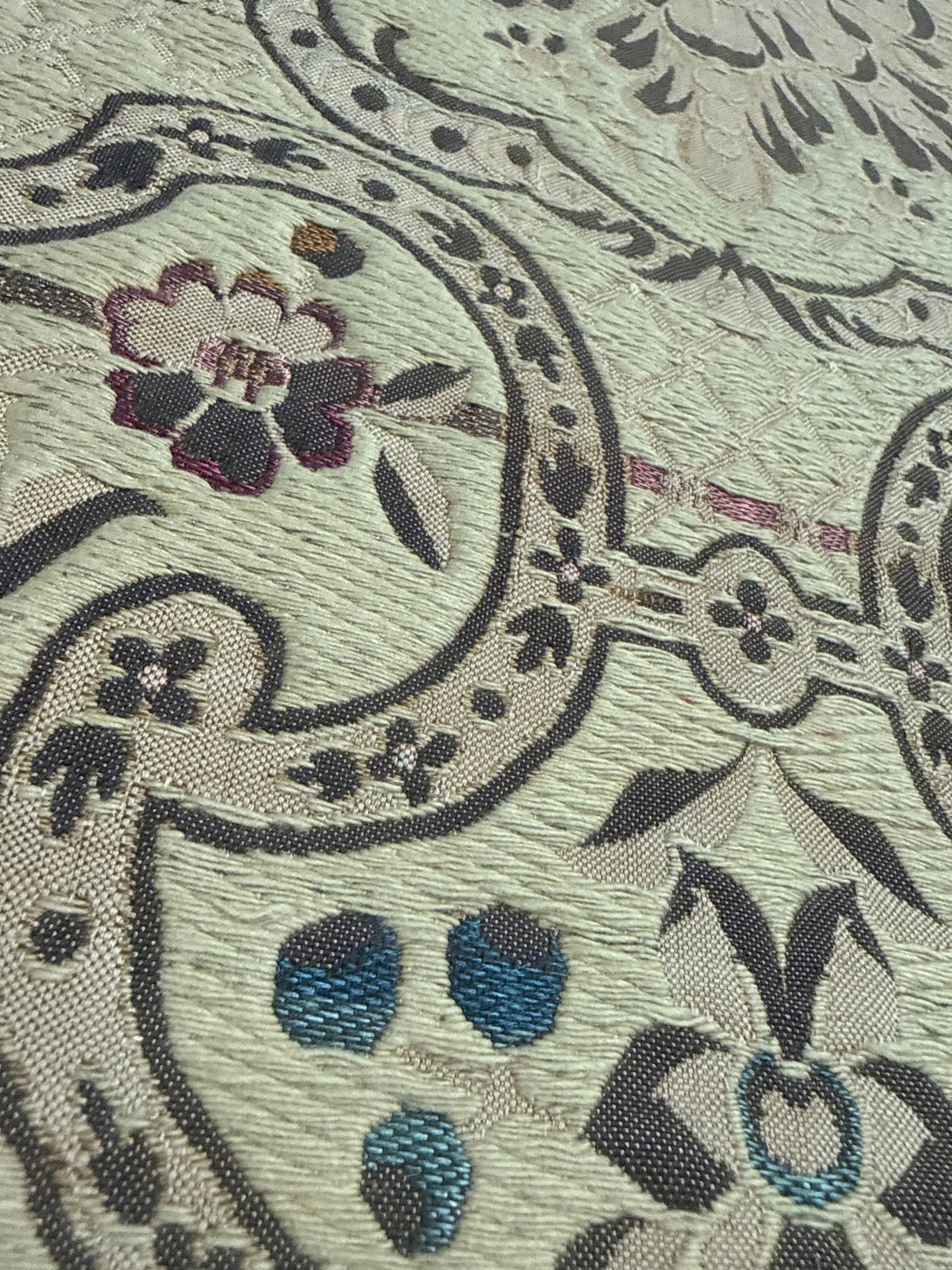 18th Century French Silk and Silver-Gilt Lampas Fire Screen Panel Lyon, Circa 1760 to 1780