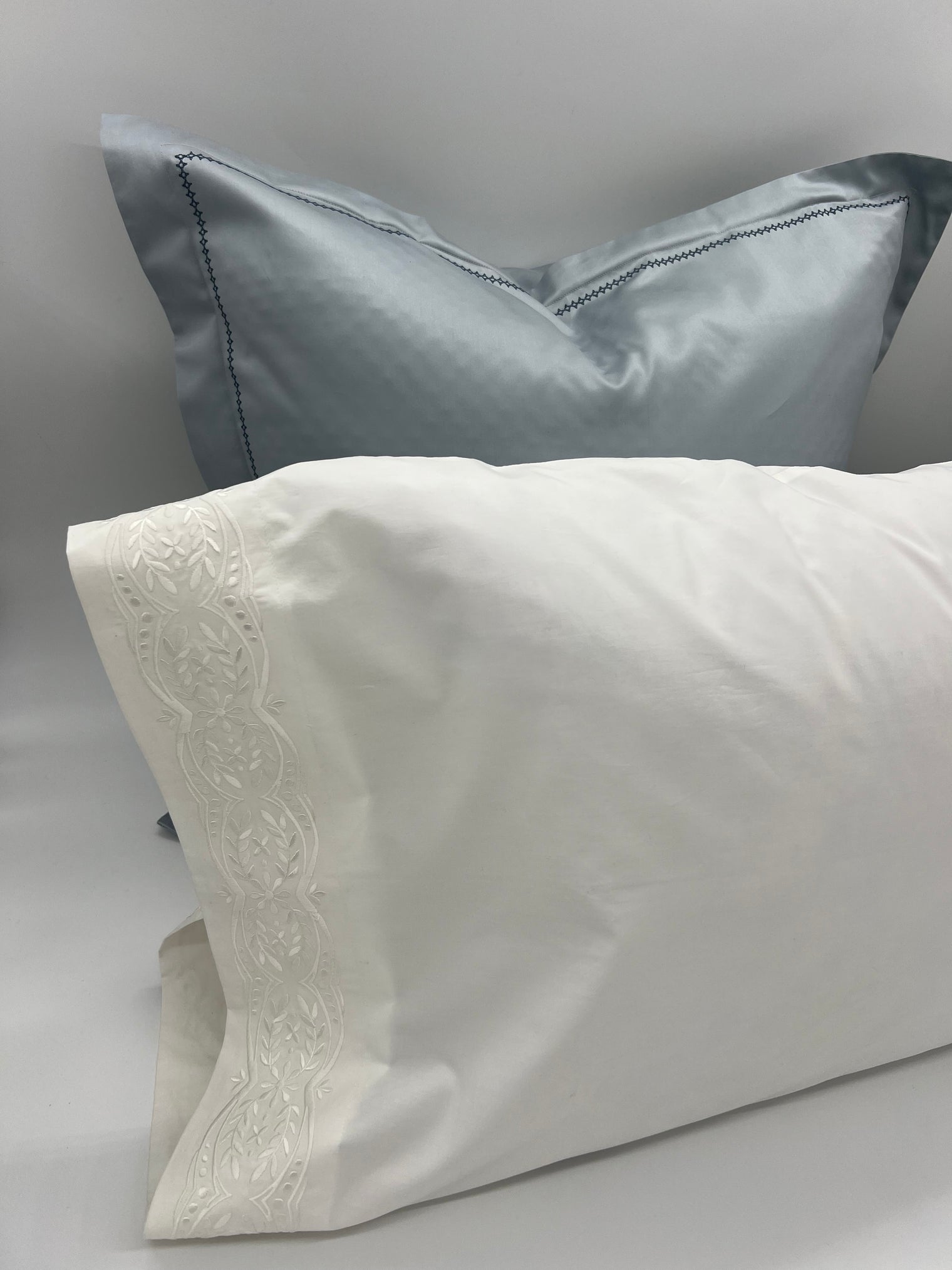 Set of 2 Kearsley Stella embroidered Essentials Sateen Euro Shams