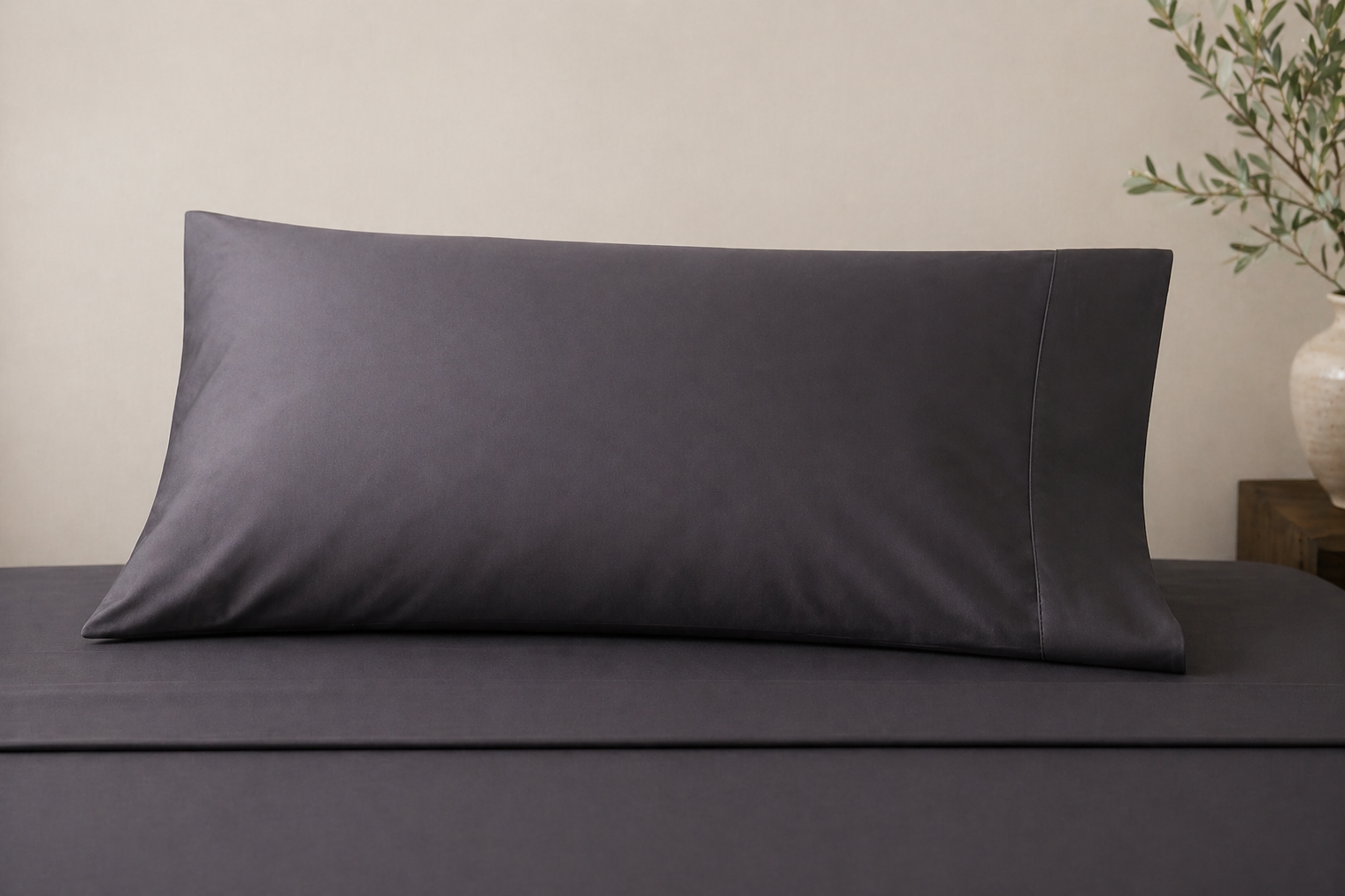 Kearsley Essentials Sateen Pillow Case - Charcoal