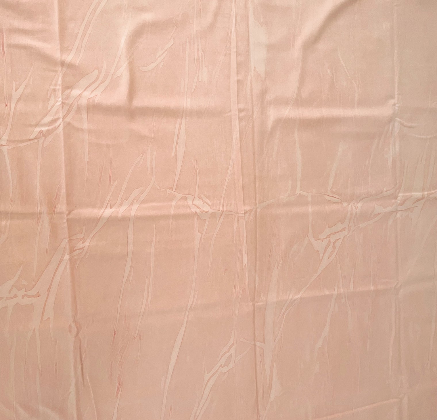Barbara Beckmann Designs Peach Hand-Marbleized Cotton Sateen