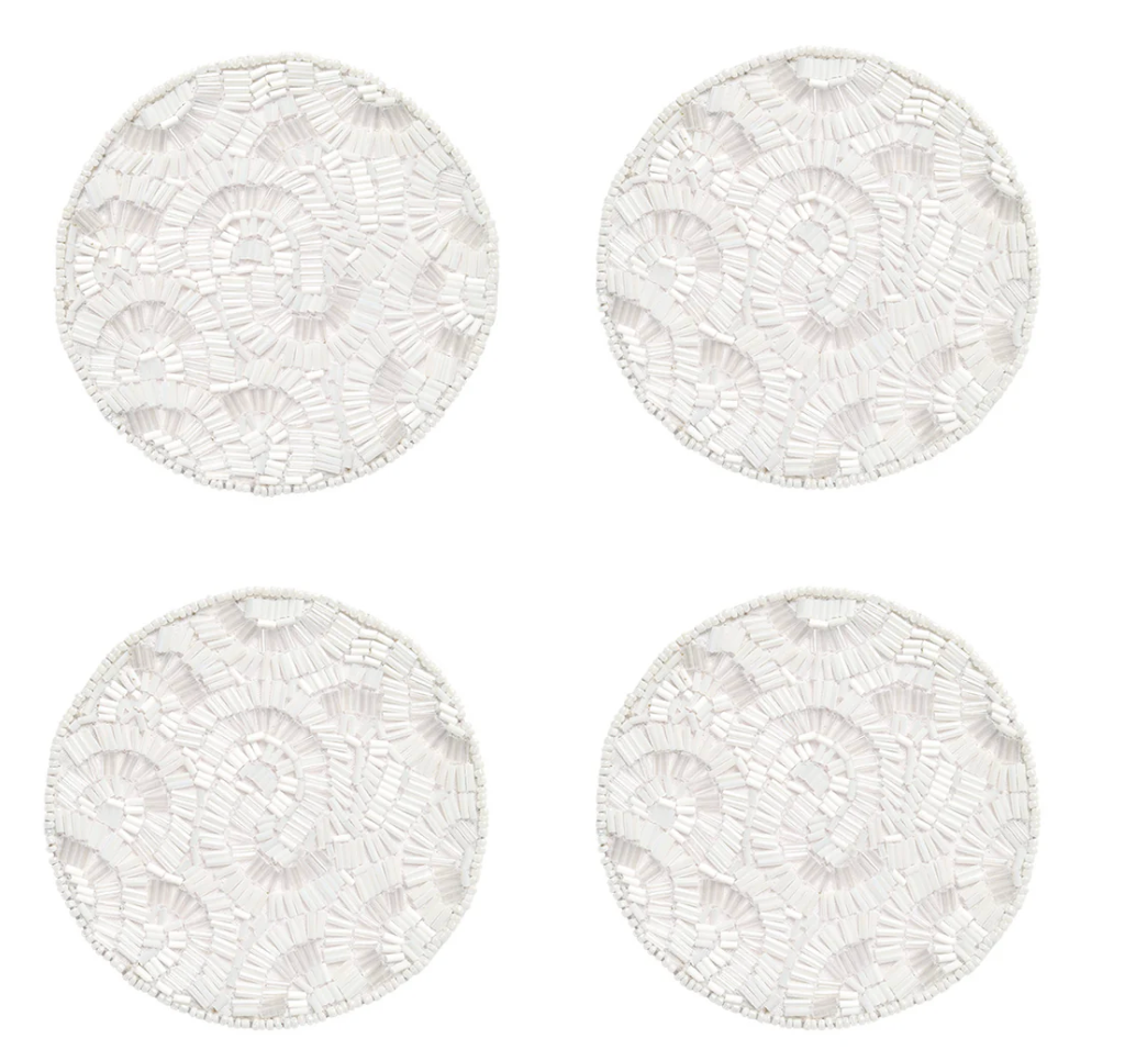 Kim Seybert Lune Coaster, Set of 4 in a Gift Bag