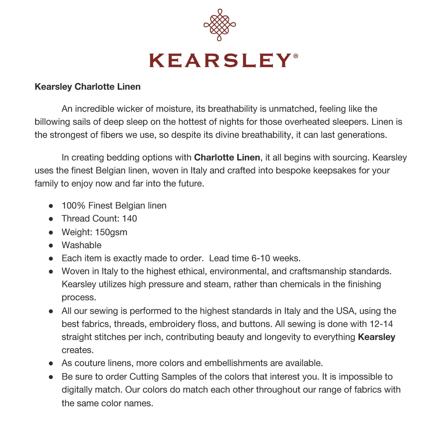 Kearsley Charlotte Fine Linen Pillow Shams -Available in the Sale