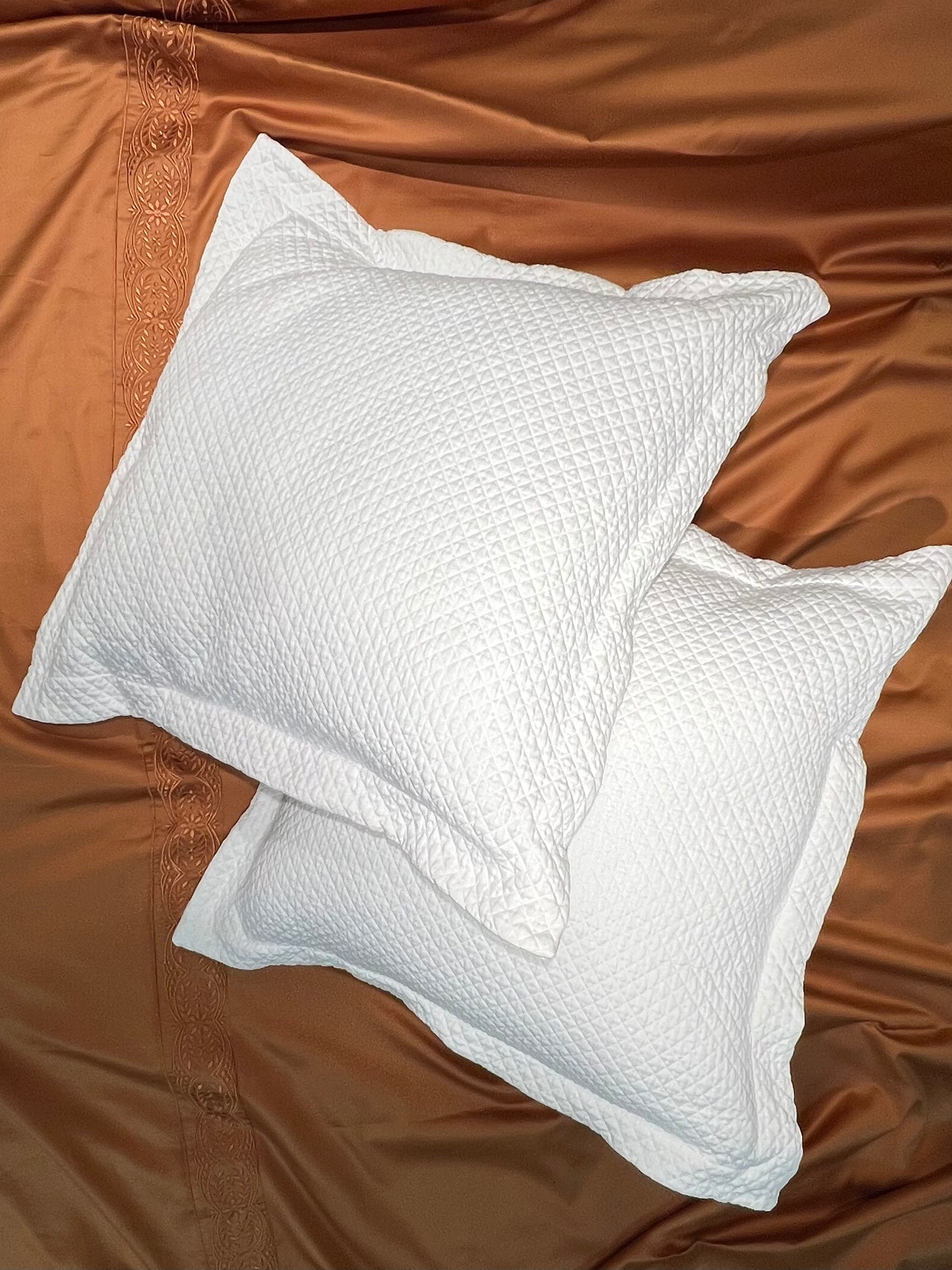 Art Deco Egyptian cotton Matelasse Euro Sham