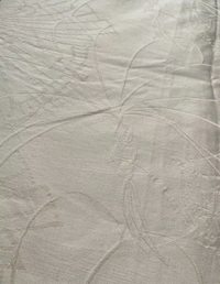 Ivory Cotton Jacquard with Florals and Fans