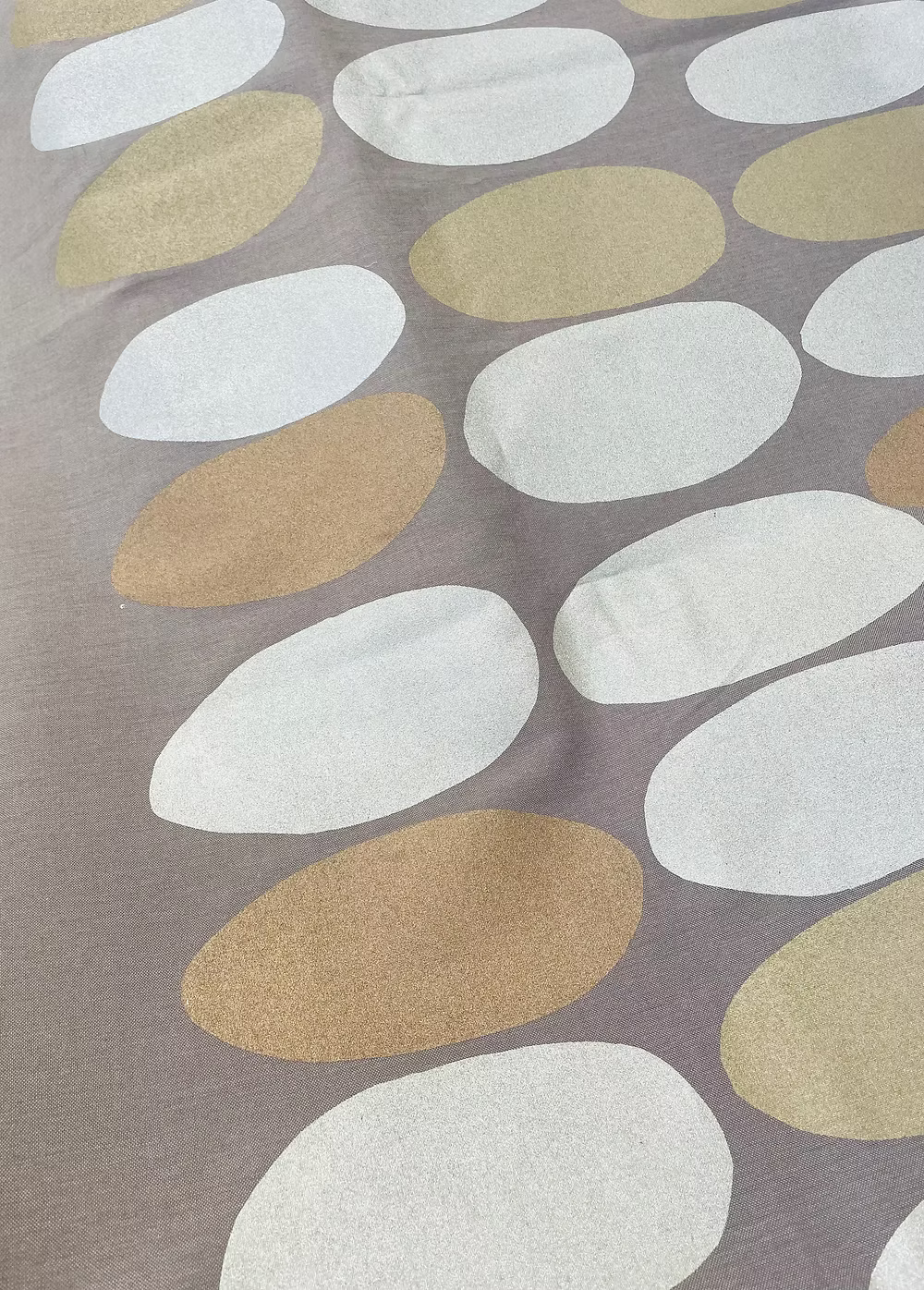 Metallic Ellipse design on Mink Sunbrella