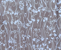 Silver Viney Leaves on backed Silver-Burgundy Silk Dupioni