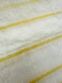 Gold Florentine Stripe on Cream Silk Dupioni