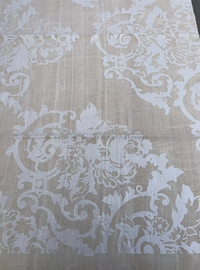 Pearl Baroque Floral on Sand Silk Dupioni