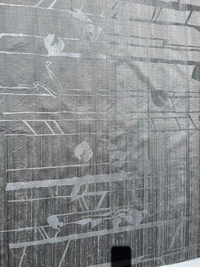 Silver Treillage on Silver Silk Dupioni