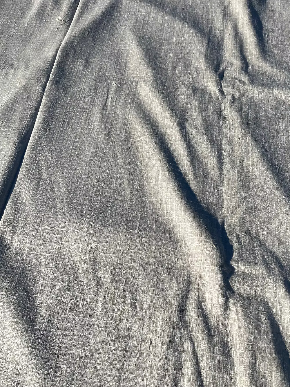 Bleached Raw Silk Basket Weave