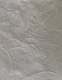 Ivory Cotton Jacquard with Florals and Fans