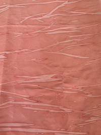 Coral Hand-Marbleized Cotton Sateen