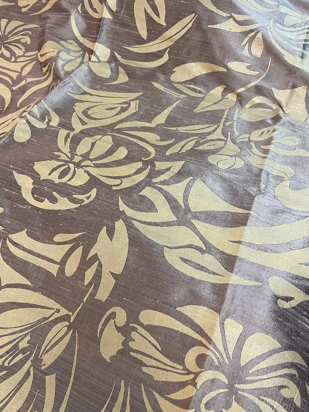 Gold Deca on Bronze Silk Dupioni