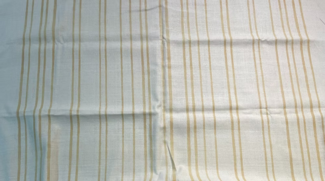 Caramel Stripe on Ivory Tussah Silk
