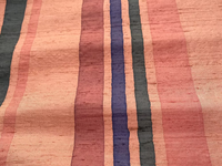 Multicolored Stripes on Copper Silk Dupioni