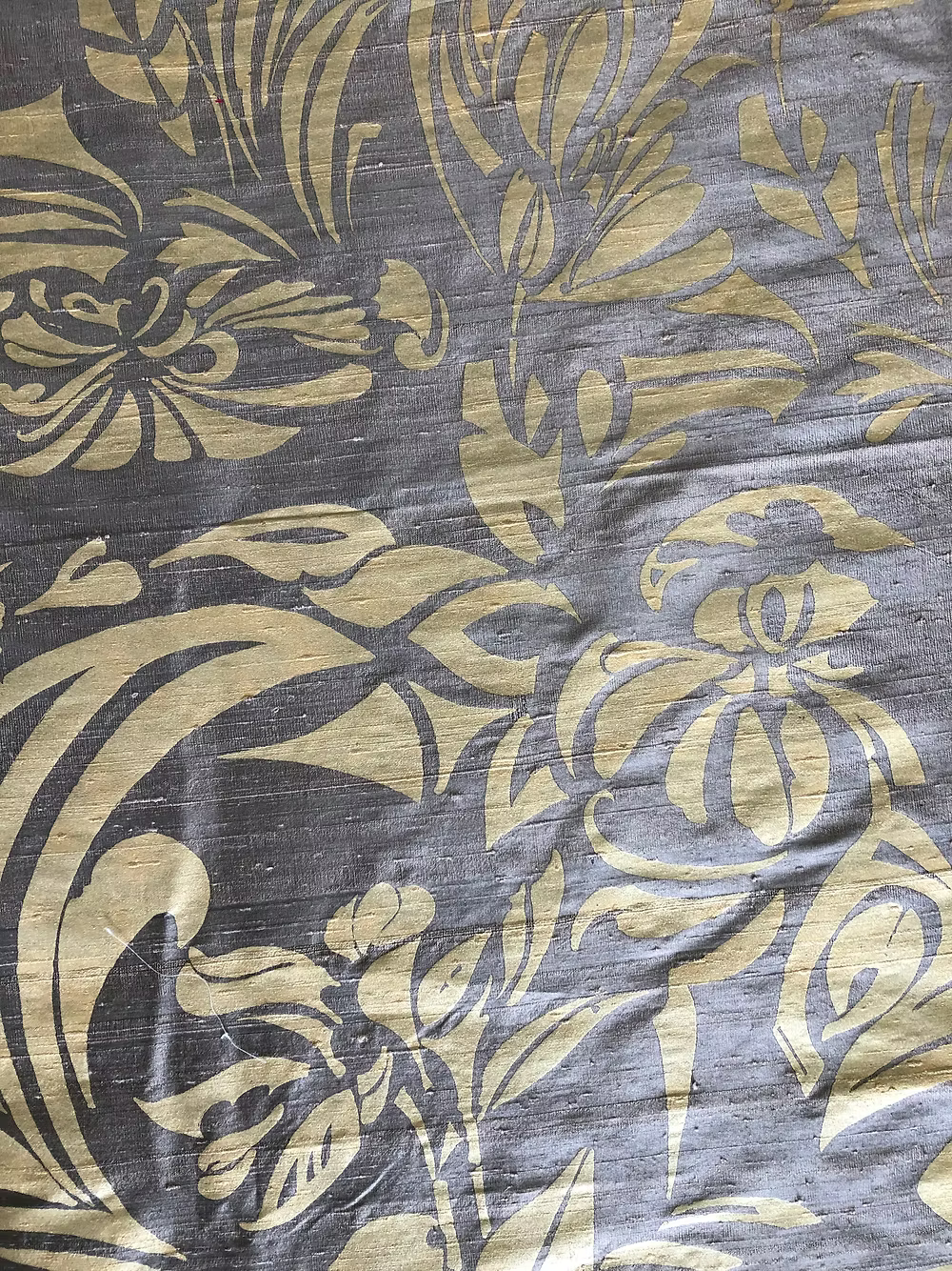 Gold Deca on Bronze Silk Dupioni