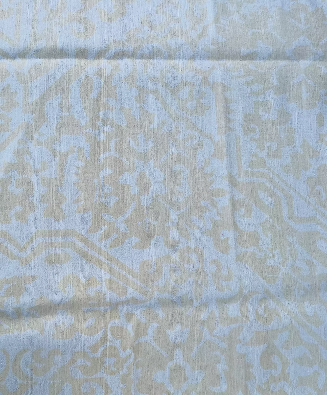 Dark Cream HALI on Cream Tussah Silk
