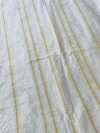 Gold Florentine Stripe on Cream Silk Dupioni