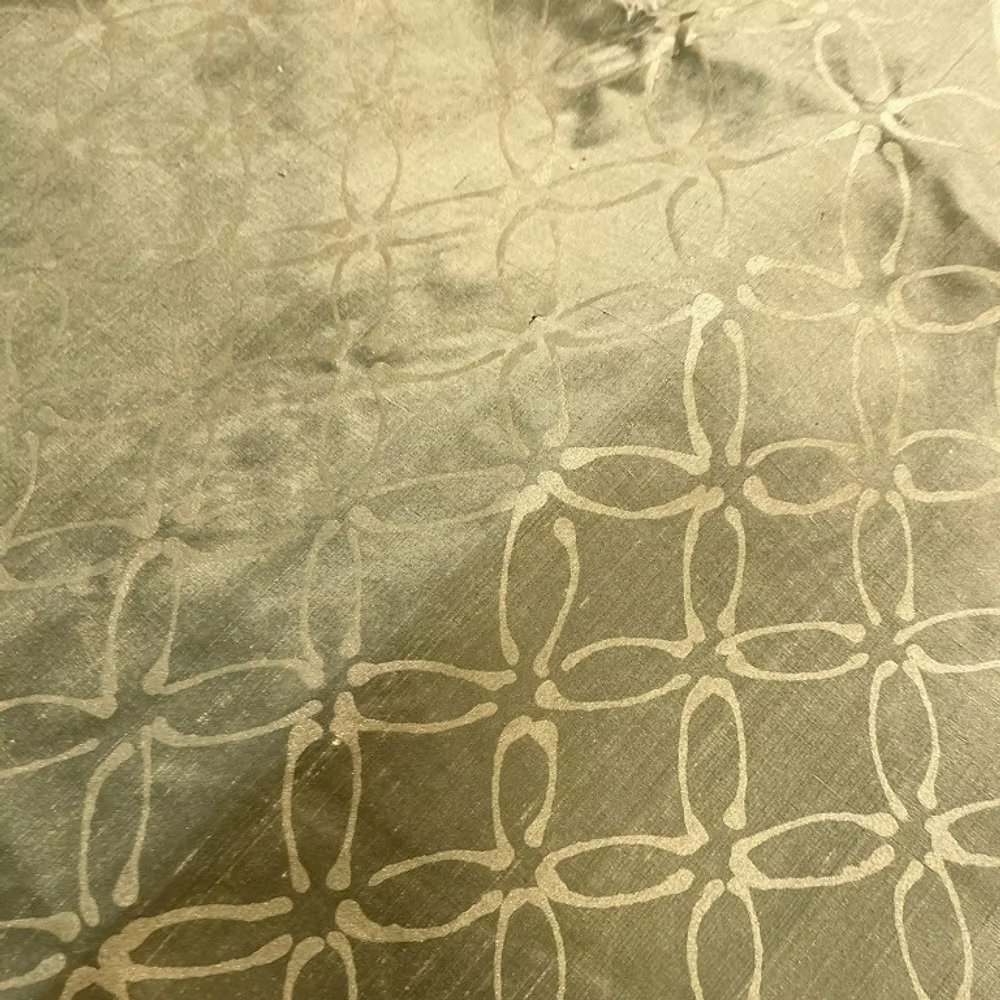 Gold Matisse on Bronze Silk Dupioni