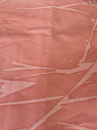 Coral Hand-Marbleized Cotton Sateen