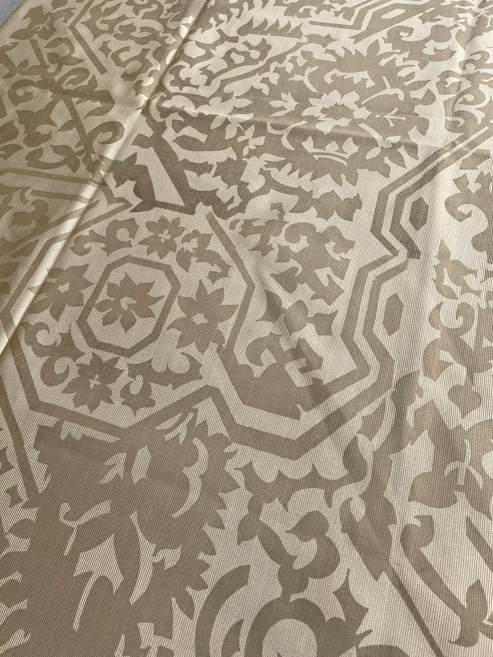 Dk Taupe HALI on Gold Silk Faille