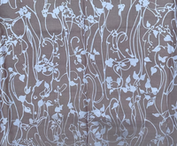 Silver Viney Leaves on backed Silver-Burgundy Silk Dupioni