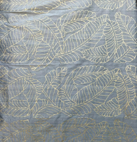 Gold Small Plantains on Olive Silk Dupioni