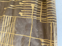 Gold Mondrian on Bronze Silk Dupioni