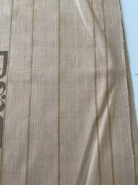 Camel & Taupe Palladian Border on Sand Silk Linen Weave