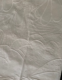 Ivory Cotton Jacquard with Florals and Fans