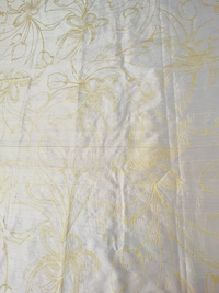 Gold Tulips & Knots on Sand Silk Dupioni