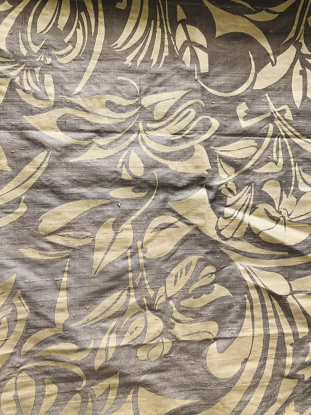 Gold Deca on Bronze Silk Dupioni