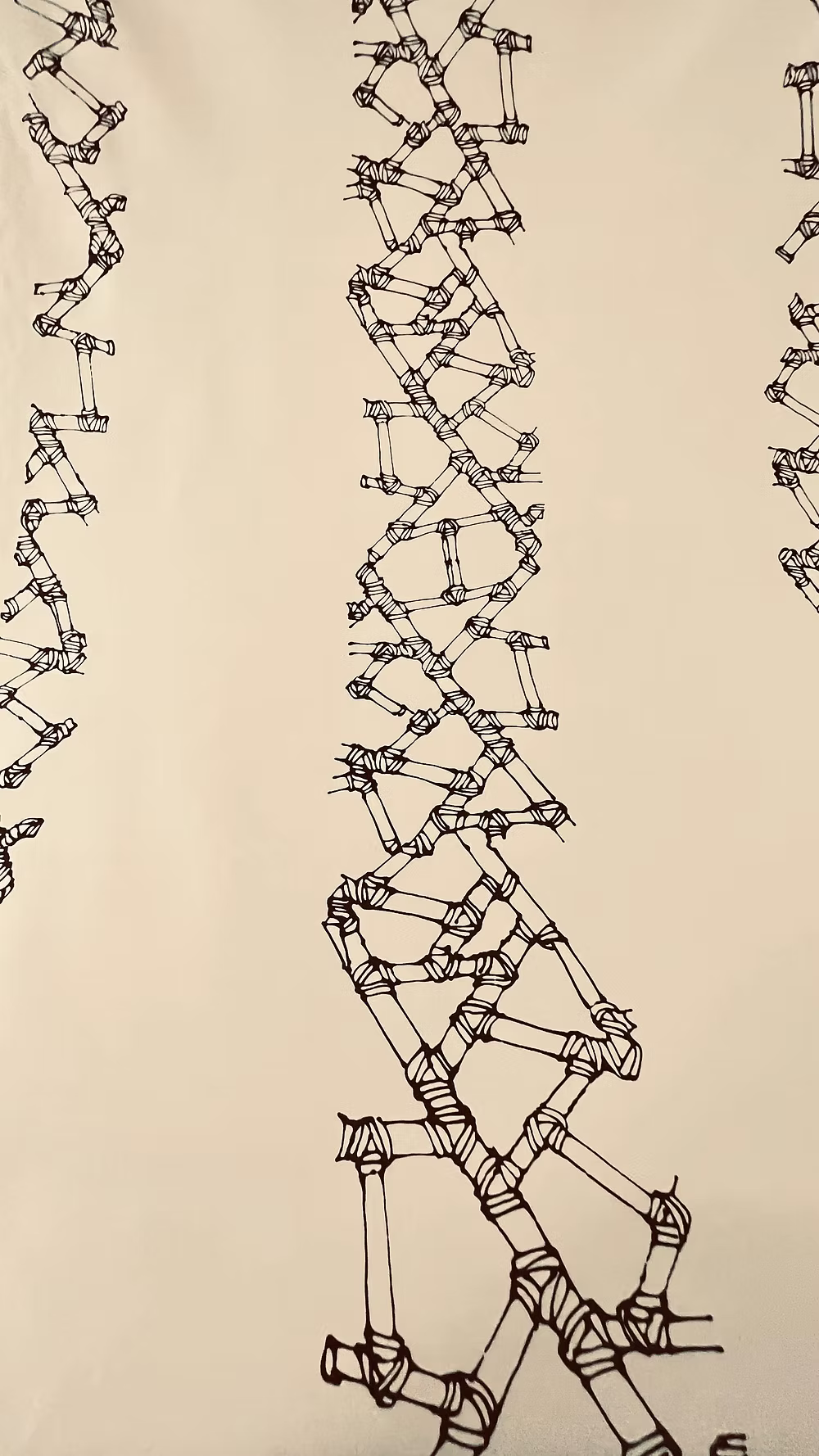 Espresso Bamboo Shoots on Taupe Sunbrella